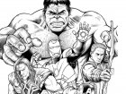 The powerful Hulk and the other heroes