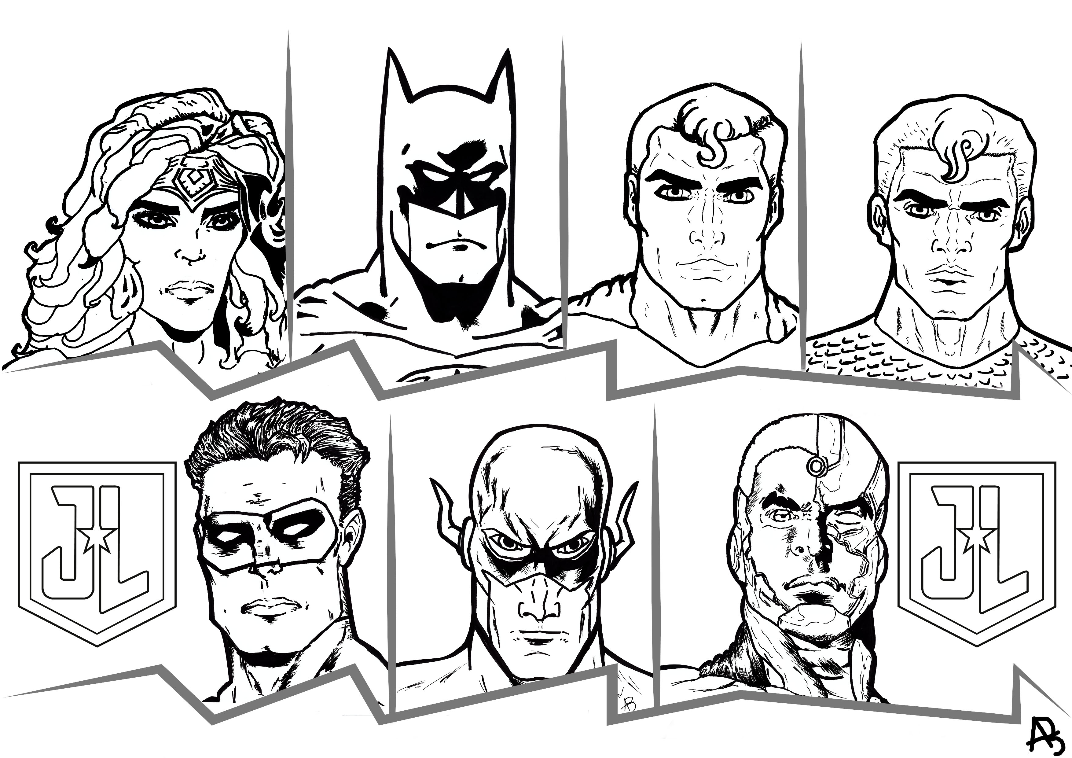 Justice League - Books Adult Coloring Pages