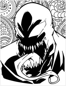 Coloring marvel villains Venom