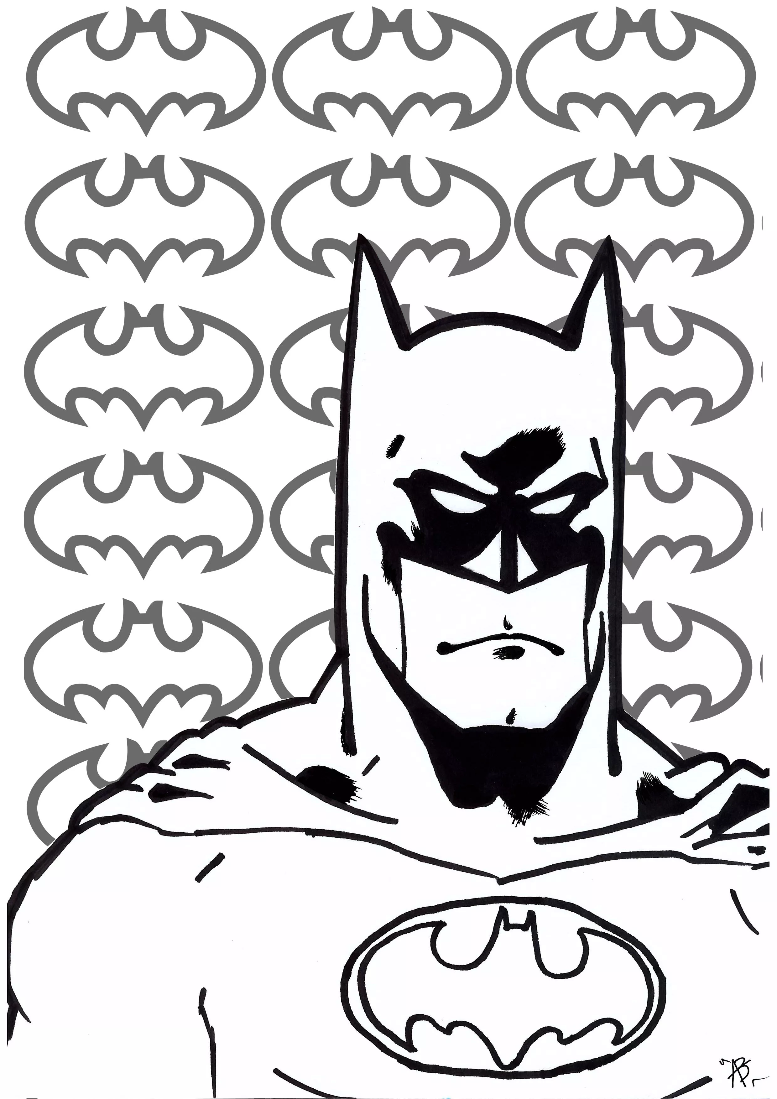 Batman (Printable Book and Comic Coloring Page for adults)
