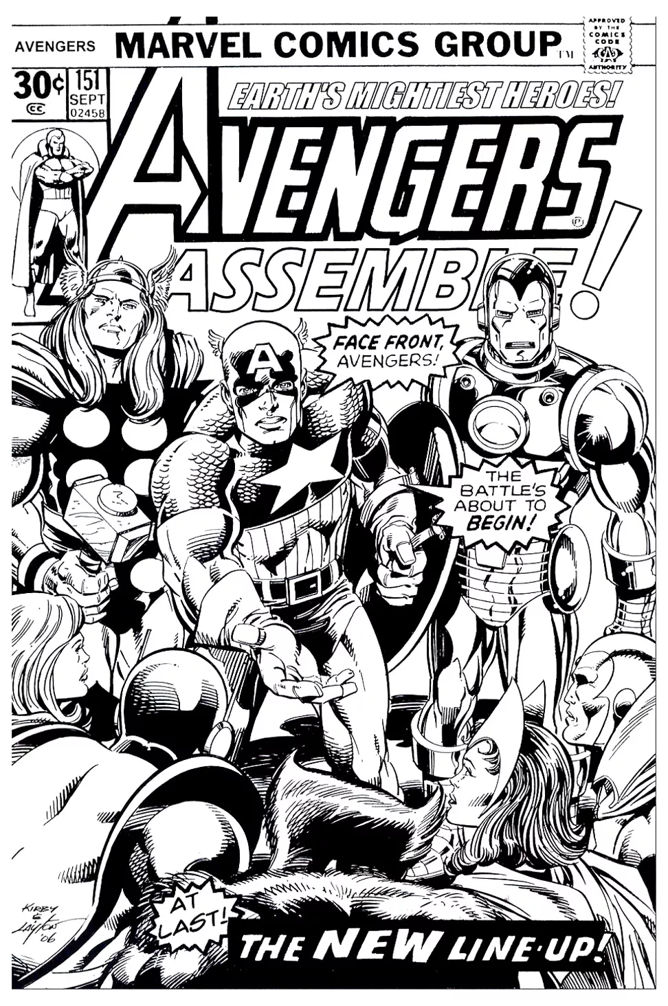 Avengers movie poster (Printable Book and Comic Coloring Page for adults)