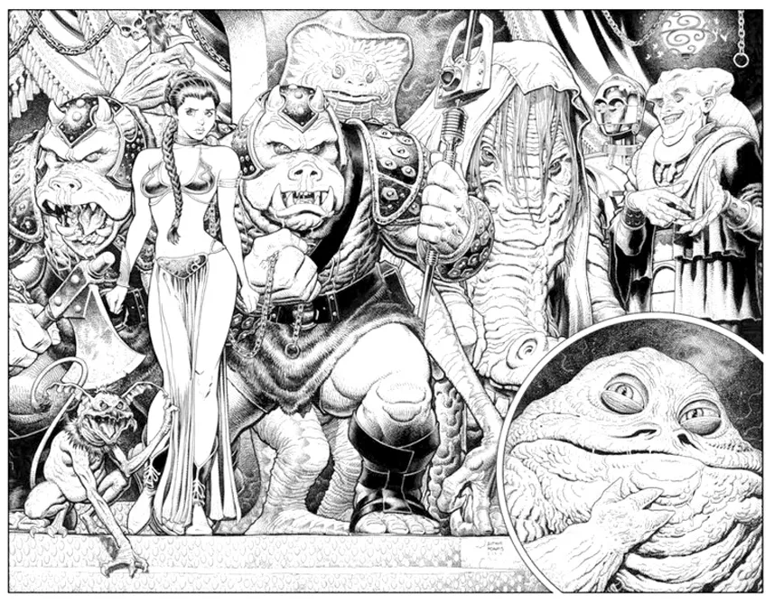 Star wars (Printable Book and Comic Coloring Page for adults)