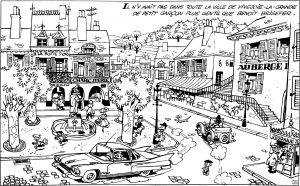 Coloring page benoit brisefer red taxis rouges original drawing
