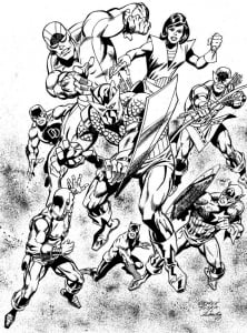 Vintage Avenger poster (Book and Comic Coloring Page)