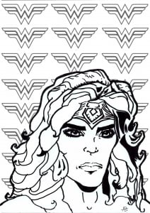 Wonder Woman (Book and Comic Coloring Page)