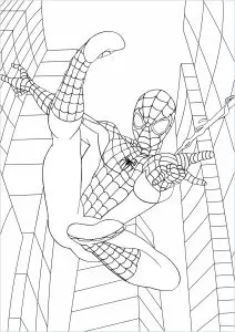 Printable Spider-Man complex coloring sheets for adults