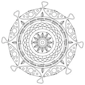 Hypnotic circular mandala