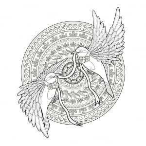 Mandala Two Golondrinas And Cinta By Kchung