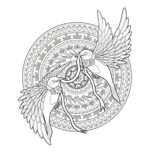 Mandala two golondrinas and cinta by kchung