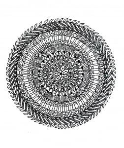 Free Mandala Difficult For Adult To Print : 2