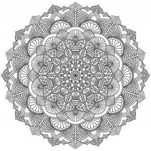 Intricate Black Mandala