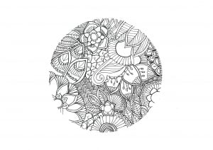 Mandala On The Theme Of Nature, Without Outline