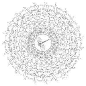 Mandala with Dragonfly