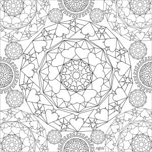 Mandalas and many hearts