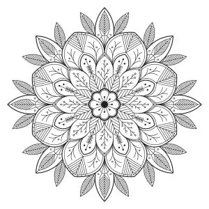 Simple floral mandala