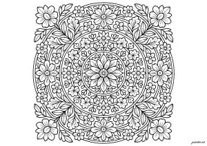 Complex floral mandala