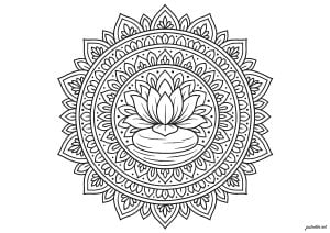 Zen mandalas with lotus flower