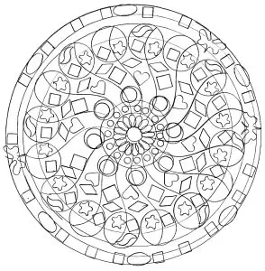 Adult domandala mandala symbols