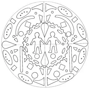 Adult mandala adam eve