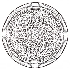 coloring-page-mandala-vintage-style-flowers