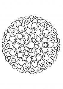 Mandala with thick strokes