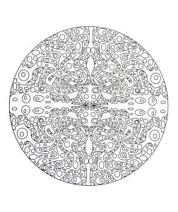 Free mandala to color : aqua