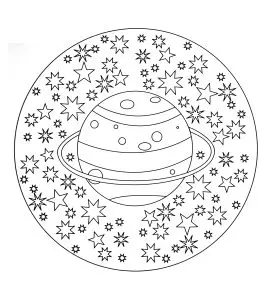 Mandala with Planet & stars