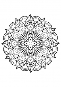Mandala from free coloring books for adults - 1