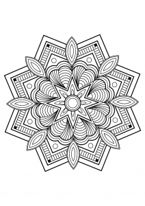 Mandala from free coloring books for adults - 10