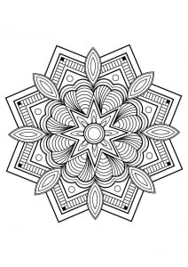 Mandala from free coloring books for adults - 10