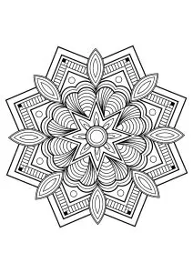 Mandala from free coloring books for adults   10