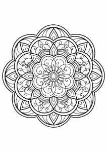 Mandala from a free adult coloring book