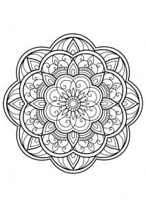 Mandala from a free adult coloring book