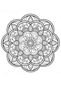 Mandala from a free adult coloring book