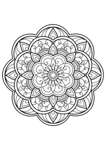 Mandala from a free adult coloring book