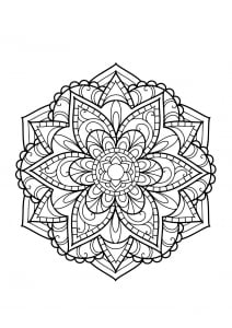 Mandala From A Free Adult Coloring Book