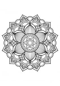 Mandala from free coloring books for adults - 17