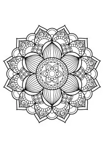 Mandala from free coloring books for adults - 17