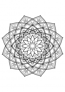 Mandala from free coloring books for adults - 19