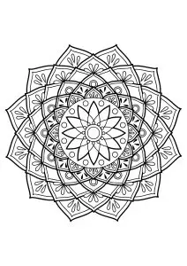 Mandala from free coloring books for adults - 19