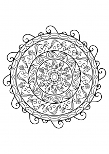 Mandala from free coloring books for adults - 21