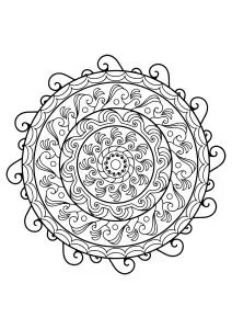 Mandala from free coloring books for adults - 21