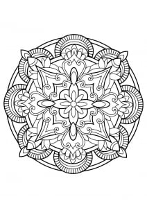 Mandala from free coloring books for adults - 23