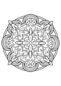 Mandala from free coloring books for adults - 23