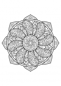 Mandala from free coloring books for adults - 27
