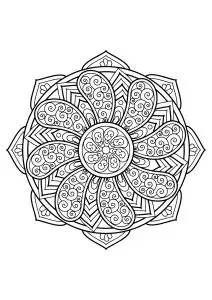 Mandala from free coloring books for adults - 27