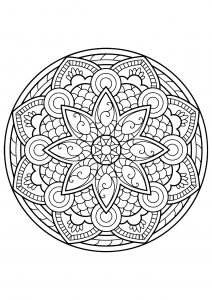 Mandala from free coloring books for adults - 4