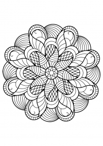 Mandala from free coloring books for adults - 6