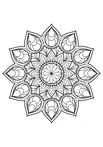 Mandala from free coloring books for adults - 9