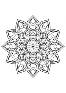 Mandala from free coloring books for adults - 9